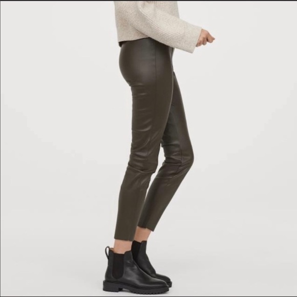 H&M Pants - H&M Green Leather Pants
